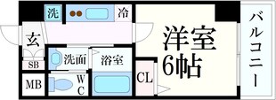 灘駅 徒歩2分 8階の物件間取画像